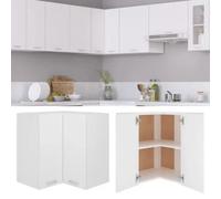 Vidaxl Hanging Corner Cabinet Lyon White 57X57X60 Cm Engineered Wood