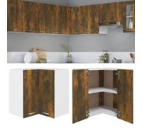 Vidaxl Hanging Corner Cabinet Lyon Smoked Oak 57X57X60 Cm Engineered Wood