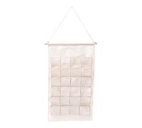 Hanging Countdown Pockets - Empty Advent Gift Bags, Festive Wall Decoration, 24 Day Christmas Calendar, Reusable Fabric Storage Container, Small Candy Holder