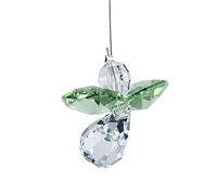 Hanging Crystal Guardian Angel Birthstone Suncatcher AUGUST - PERIDOT - Embellished with Swarovski Crystals