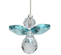 Hanging Crystal Guardian Angel Birthstone Suncatcher DECEMBER - BLUE ZIRCON - Embellished with Swarovski Crystals