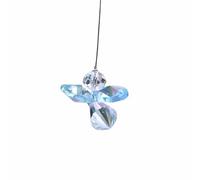 Hanging Crystal Guardian Angel Birthstone Suncatcher Jan to Dec (March- Aquamarine Light Blue)