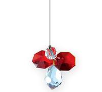Hanging Crystal Guardian Angel Birthstone Suncatcher JULY - RUBY - Embellished with Swarovski Crystals