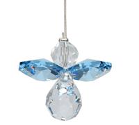 Hanging Crystal Guardian Angel Birthstone Suncatcher MARCH - AQUAMARINE - Embellished with Swarovski Crystals