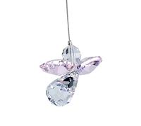Hanging Crystal Guardian Angel Birthstone Suncatcher OCTOBER - ROSE - Embellished with Swarovski Crystals