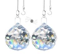 Hanging Crystal Sun Catcher Ball Prism Beads-2 Pack 50mm