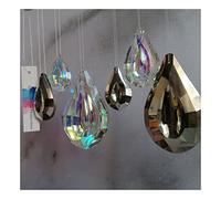 Hanging Crystals Prisms 1PCS 38/50/76mm Colorful AB Color Crystal Lute Drop Pendant Prisms Hanging Lamp Home Hangings Crystals for Decoration(76mm,AB Color)