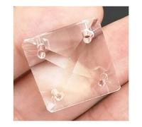 Hanging Crystals Prisms 50pcs 18mm Crystal Loose Square Beads With 4 Holes Pendants Prisms Lamp Home Decoration Hangings Crystals for Decoration