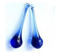 Hanging Crystals Prisms 50pcs 20x80mm Blue Chandelier Lamp Pendants Light Prisms Accessories Decor Hangings Crystals for Decoration