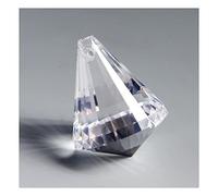 Hanging Crystals Prisms 6pcs 30/40mm Clear Ball Crystal Pendant Prism Lamp Lighting Part Hanging Decoration Hangings Crystals for Decoration(40mm)