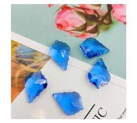 Hanging Crystals Prisms 7pcs Crystal Maple Ornament Stones Multicolor Chandelier Parts Accessories Hangings Crystals for Decoration(Blue)