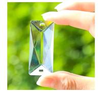 Hanging Crystals Prisms 7PCS Transparent 50mm Rectangular Crystal Prism Chandelier Party Hanging Drop Hangings Crystals for Decoration