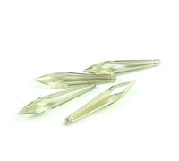 Hanging Crystals Prisms Colorful 76mm 10pcs/50pcs Crystal Icicle Pendants Chandelier Parts Hangings Crystals for Decoration(Cognac,10pcs)