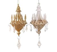 Hanging Crystals - Snowflake Icicle Drop Crystal | Light-Refracting Seasonal Keepsake, Crystal Chandelier Pendants for Christmas Trees, Ornaments for Tree Iridescent Party Decor Christmas Theme