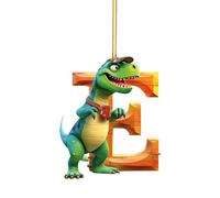 hanging decor ornaments Dinosaur Acrylic 26 Letters Dinosaur Ornaments Acrylic A To Z Ornament Letters Decorative Hanging Alphabet For Tree Craft Easter Bowl