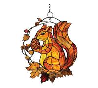 hanging decor ornaments Funny Middle Finger Window Decor，Funny Hanging Lovers Home Decor Bat Gothic Halloween Halloween Ornament Ornament Stain Glass Window Flowers hanger decorations for home