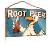 Hanging Decor Sign A Duck In A Lab Coat Holds A Bottle Of Root Beer. Home Decor Ideas Kitchen Garden Gifts(20X30CM)