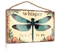 Hanging Decor Sign Whisper, Let It Be Patio Decorations Outdoor Gifts for Husbands(20X30CM)