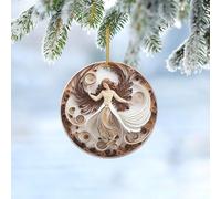 Hanging Decorations Christmas 2024 Ornament, Christmas Decoration, Idea,Keepsake, Round Ceramic, Gift Exchange, Gift Idea, Xmas Tree Holiday Decoration Festive Decor