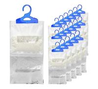 Hanging Dehumidifier Perfect for Wardrobe, Bedroom, Bathroom, Basement - Helps to Absorb Moisture, Mould, Damp - Condensation Remover, Versatile and Long Lasting (Pack of 18)