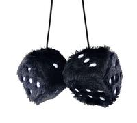 Hanging Dice Pair of Hanging Couple Car Pendant with Dots Car Interior Ornament Decoration for Car Decoration (black)