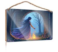 Hanging Door Decor A Mystical Journey Through The Enchanted Forest Wooded Sign Funny Signs For Bathroom Front Door Sign Plaque(20X30CM)
