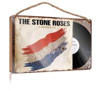 Hanging Door Sign Plaque The Stone Roses Album Cover with Vinyl Record. Camper Decor Funny Bathroom Sign Wall Art(23X35CM)