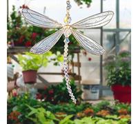 Hanging Dragonfly Suncatcher,Crystal Suncatcher,Sun Catcher Hanging Crystals,Prism Suncatcher for Garden, Home, Car and Window Décor,for Window Sun Catcher Home Garden Decoration