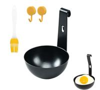 Hanging Ear Poached Egg Molds, Stainless Steel Hanging Egg Poacher Cups Non-Stick Egg Poaching Maker for Instant Ramen Noodle Soup and Breakfast Cooking (1PCS)