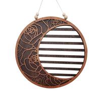 Hanging Earring Holder Wood Earring Wall Holder Hanging Jewelry 30cm Wall Mounted Earrings Organizer Ornaments Moon Hexagon Drop Piece Stand for Rings Necklace