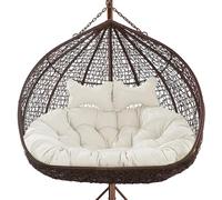 Hanging Egg Chair Cush - table Outdoor Swing Replacement for Double Basket, Hammock Cush for 2 Person Seating, & Weather-Resint