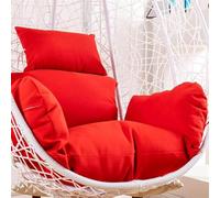 Hanging Egg Chair Cushion Cover, Waterproof Replacement Covers with Zipper, Washable, for Hanging Basket Seat Cushion (Only One Cover)(Red)