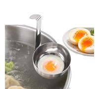 Hanging Egg Poacher, Stainless Steel Over the Pot Poaching Basket, silver | Stainless steel, hooks over the pot rim, no separate pan needed, dishwasher safe, for soft boiled and onsen eggs