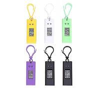 Hanging Electronic Watch Keychain Pocket Watch:Clip Digital Watch for Student,6 pcs,Random Color Small Watch with Keychain, Random Color, 11.3x2.5 cm, centimeter