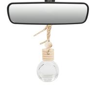 Hanging Empty Car Perfume Diffuser - 10ml Car Perfume Bottle Empty Hanging Bottle Transparent Glass Oblate Perfume Bottle Creative Perfume Bottle | Pot