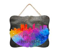 Hanging Established Wood Sign Australia Perth Country Wood Plaque Sign Quote Rustic City Artwork Picture Painting Gallery Wall Decor Signs for Room Front Door 8x10 Inch