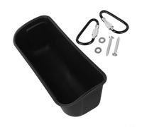 Hanging Feed Container for Poultry with Flexible Installation Methods on Fence or Cage, Designed to Prevent Feed and Support Multiple Animals (Is black)