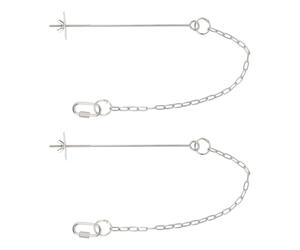 Hanging Feeders for Chickens Stainless Steel Construction Adjustable Chain Vegetable Skewer and Toy Function to Relieve Stress Automatic Feeders