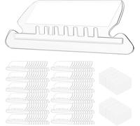 Hanging File Folder Tabs, 120 Pcs File Folder Tabs and 200 Pcs Inserts, File Tabs for Hanging Folders, Plastic Hanging Folder Tabs, Clear Hanging File Tabs for File Folders