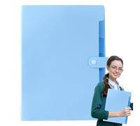 Hanging File for Receipts at Home, A4 Size, Portable, Versatile Storage Solution with Coloured Labels and Seven Compartments for School, Office, Bills Receipts