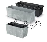 Prosperplast Pot urbi case Beton Effect w, Dimensions (mm) 395x185x195, Concrete Color, Pequeño