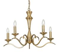 Hanging Flush Ceiling Pendant 5 Light ANTIQUE BRASS Chandelier Lamp Bulb Holder