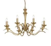 Hanging Flush Ceiling Pendant 8 Light ANTIQUE BRASS Chandelier Lamp Bulb Holder Loops Metallics One Size