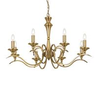Hanging Flush Ceiling Pendant 8 Light ANTIQUE BRASS Chandelier Lamp Bulb Holder