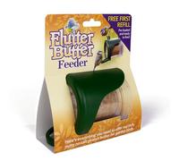 Hanging Flutter Butter® Feeder For Garden and Wild Birds - Jacobi Jayne® - Filled with 140g Original Refill Pod - The Perfect Feeder to Initiate Your Flutter Butter Feeding