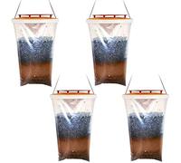 Hanging Fly Trap Bags, 4 Pack Fly Traps Catcher Killer with Fly Bait For Pest Control, Fly Catcher Trap Kills Up to 20,000 Flies for Outdoor Garden, Farm, Horse Barn