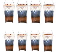 Hanging Fly Trap Bags, 8 Pack Fly Traps Catcher Killer with Fly Bait For Pest Control, Fly Catcher Trap Kills Up to 20,000 Flies for Outdoor Garden, Farm, Horse Barn