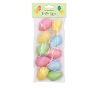 Tallon International Easter Decorations, Bonnet Arts and Crafts, Egg Hunt - 10 Pack Glitter Eggs, Multicolor, 4x4