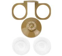 Hanging Food Bowl for Snakes/Lizards/Frogs | Single & Double Basins | Transparent Water Dish for Small Reptiles | Secure Suction Cup, Sturdy Plastic (Hanging double basins)
