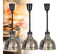 Hanging Food Heat Lamp Warmer, Catering Heating Light,rapid heating Commercial Hanging Buffet Holding Equipment,60-180cm Length Buffet Food Heat Preservation(THREE)